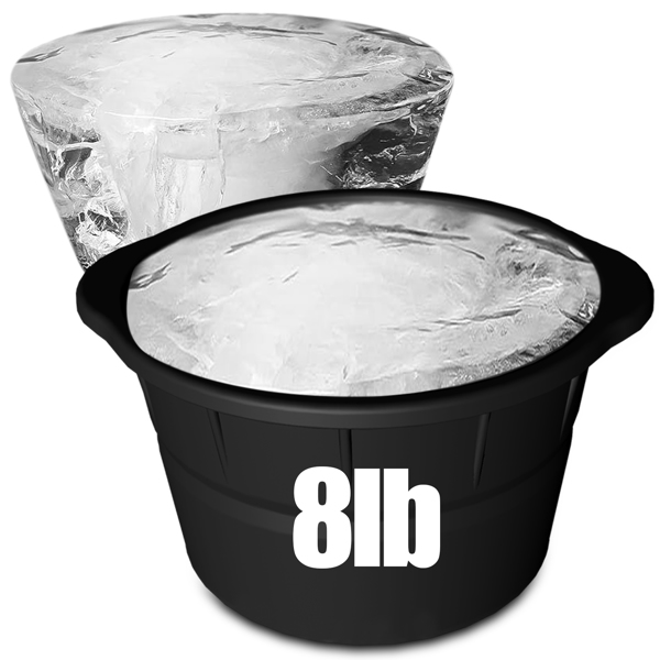 8 件装 8 磅超大冰块模具、可重复使用的大冰块托盘、可折叠硅胶冰块模具、完美冰浴、冷浸、冷冻冷却器配件，用于制作巨大冰块（FBA仓库发货）-2
