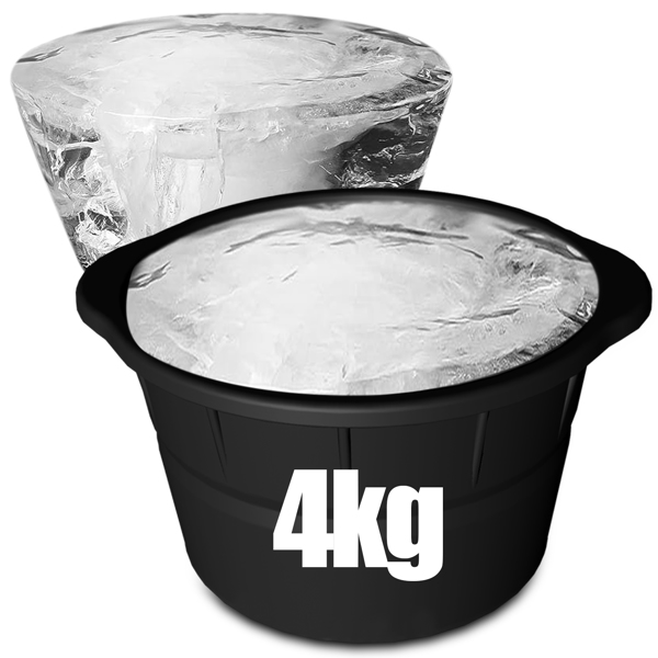 4 件装 8 磅超大冰块模具、可重复使用的大冰块托盘、可折叠硅胶冰块模具、完美冰浴、冷浸、冷冻冷却器配件，用于制作巨大冰块 (FBA发货)-3