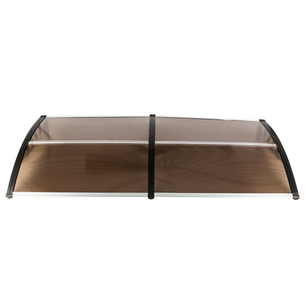  80*38in 棕色板黑色支架 雨篷 塑料支架 阳光板 前后铝条-21