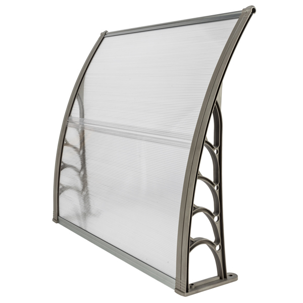  40*38in 透明板灰色支架 雨篷 塑料支架 阳光板 前后铝条-25