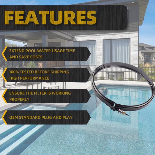 滨特尔集团张力控制夹套件，用于更换泳池和温泉过滤器，黑色 190003-3