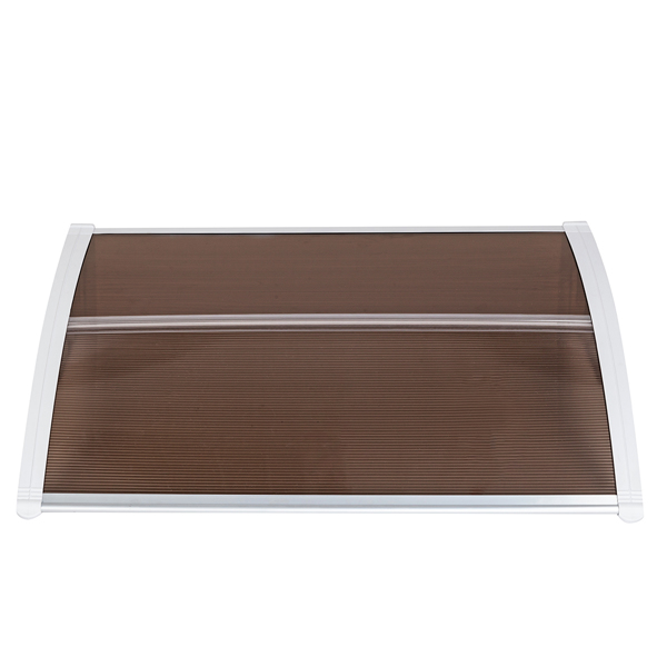  40*32in 棕色板白色支架 雨篷 塑料支架 阳光板 前后铝条-24