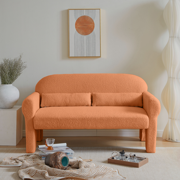 简约现代沙发小户型客厅卧室沙发泰迪绒沙发-1