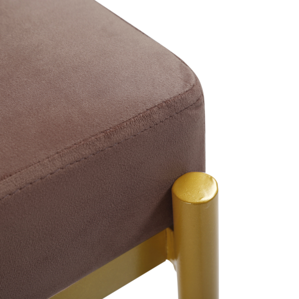 55英寸长软垫长凳天鹅绒床凳末端，用于卧室，客厅或入口通道-7