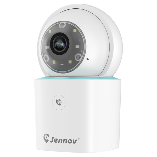 Jennov 室内家用无线WIFI摄像头 一键呼叫 智能夜视 2K 三百万像素 云台控制 自动跟踪 双向对讲 声光警报 2.4GHz -3