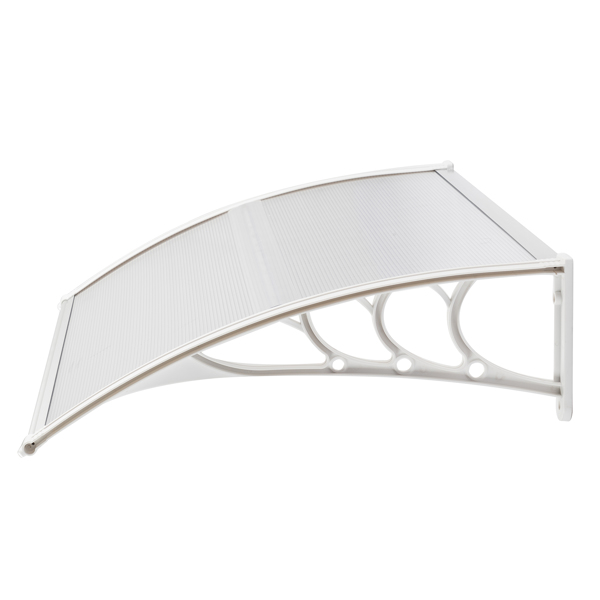  40*32in 透明板白色支架 雨篷 塑料支架 阳光板 前后铝条-5