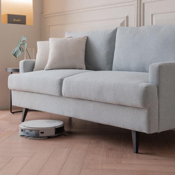 64 英寸 W 布艺软垫双人沙发，带金属腿/高弹性海绵沙发，适用于客厅、卧室、公寓-12