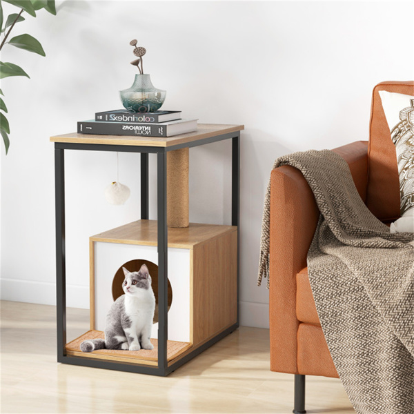 26“猫茶几猫家具尾桌猫屋带抓抓柱（amazon shipping-发货，WALMART禁止销售）周末不发货-8