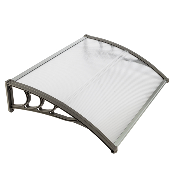  40*32in 透明板灰色支架 雨篷 塑料支架 阳光板 前后铝条-4