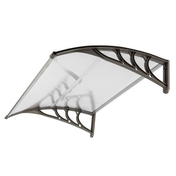  40*32in 透明板灰色支架 雨篷 塑料支架 阳光板 前后铝条-17