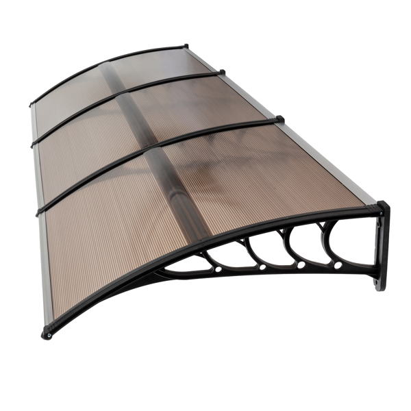  120*38in 棕色板黑色支架 雨篷 塑料支架 阳光板 前后铝条-7