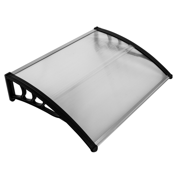  40*32in 透明板黑色支架 雨篷 塑料支架 阳光板 前后铝条-10