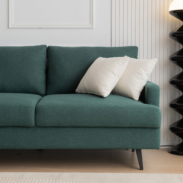 64 英寸 W 布艺软垫双人沙发，带金属腿/高弹性海绵沙发，适用于客厅、卧室、公寓-4