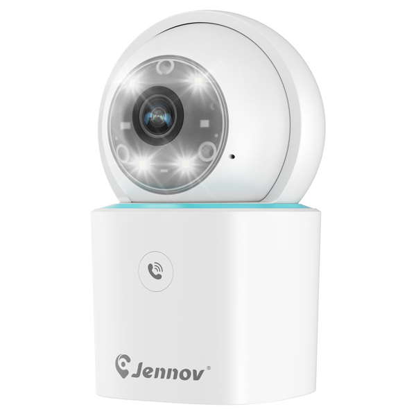 Jennov 室内家用无线WIFI摄像头 一键呼叫 智能夜视 2K 三百万像素 云台控制 自动跟踪 双向对讲 声光警报 2.4GHz -2