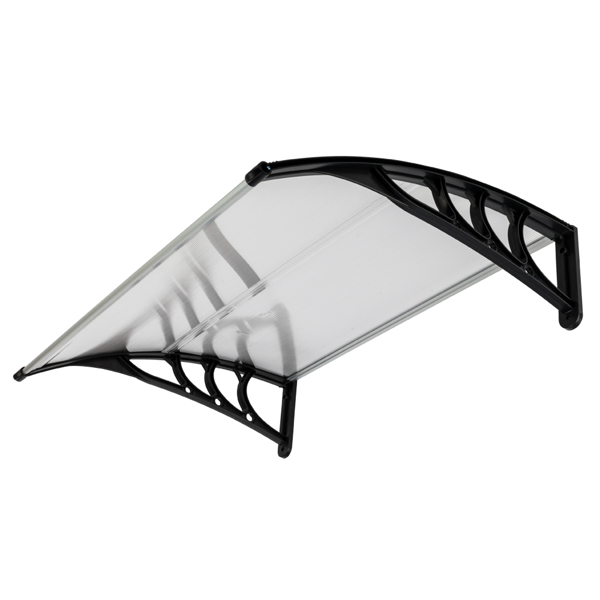  40*32in 透明板黑色支架 雨篷 塑料支架 阳光板 前后铝条-16
