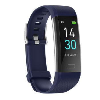 （带电）第三代S5手环测体温血压健身心率计步智能手环 深蓝色