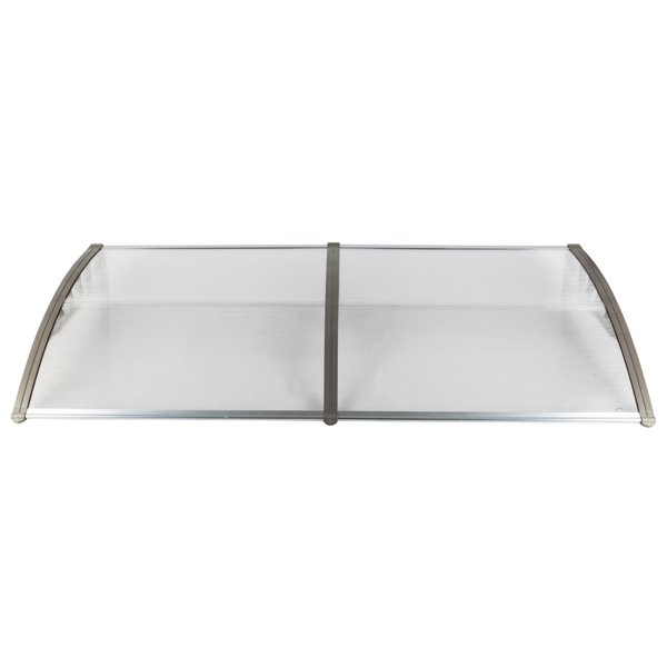  80*38in 透明板灰色支架 雨篷 塑料支架 阳光板 前后铝条-22