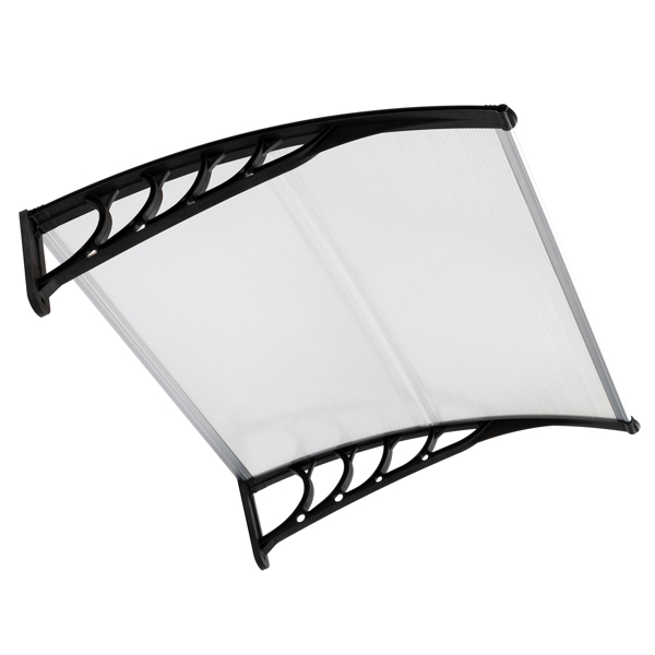  40*32in 透明板黑色支架 雨篷 塑料支架 阳光板 前后铝条-3