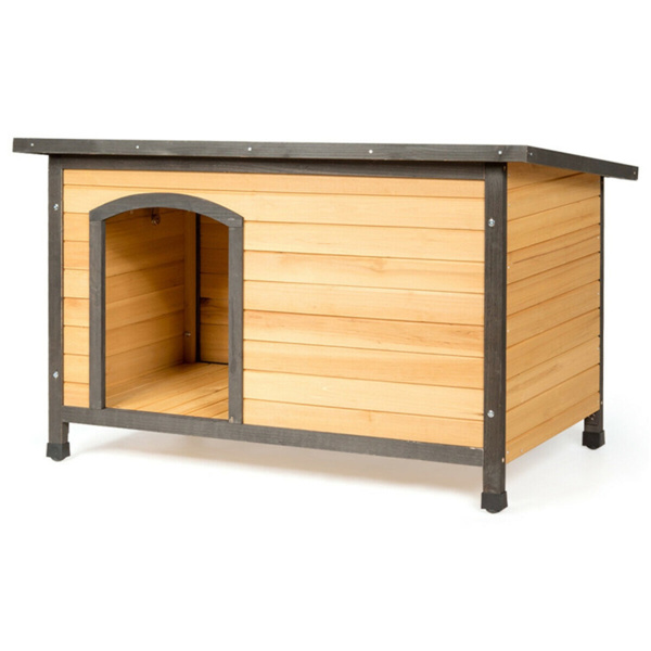 29.3“棕色猫屋 ，木制猫砂盒，沙发旁茶几，床头柜-3