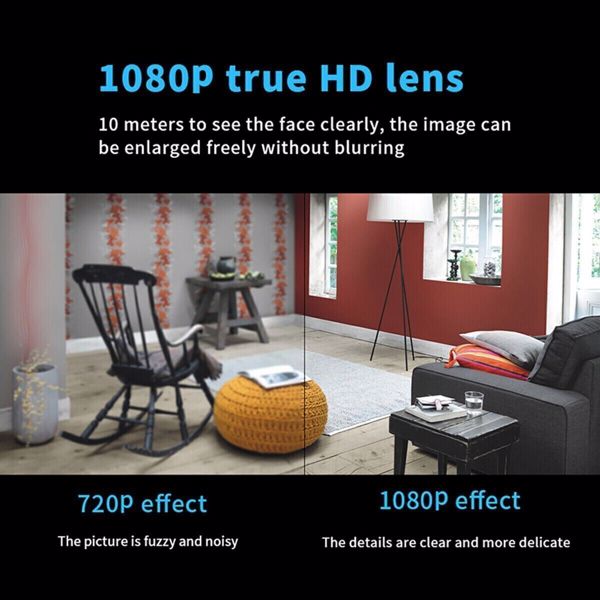 迷你摄像头 WiFi 高清 1080P 隐藏 IP 夜视摄像机 家庭安全摄像头-6