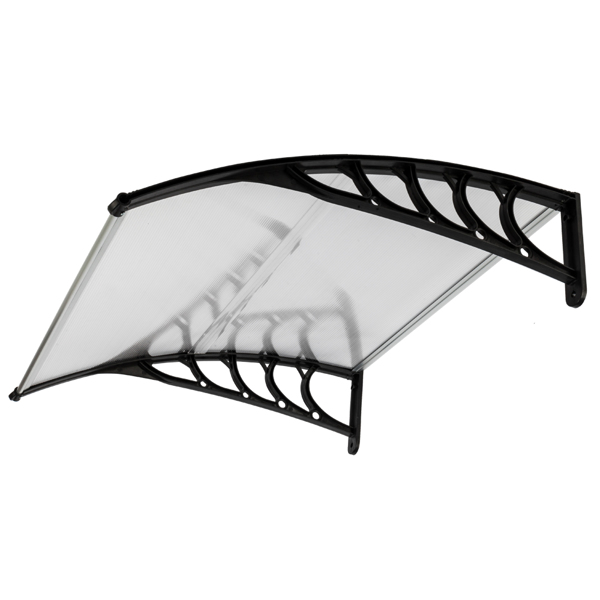  40*38in 透明板黑色支架 雨篷 塑料支架 阳光板 前后铝条-20