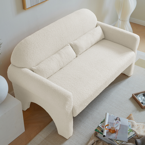 简约现代沙发小户型客厅卧室沙发泰迪绒沙发-6