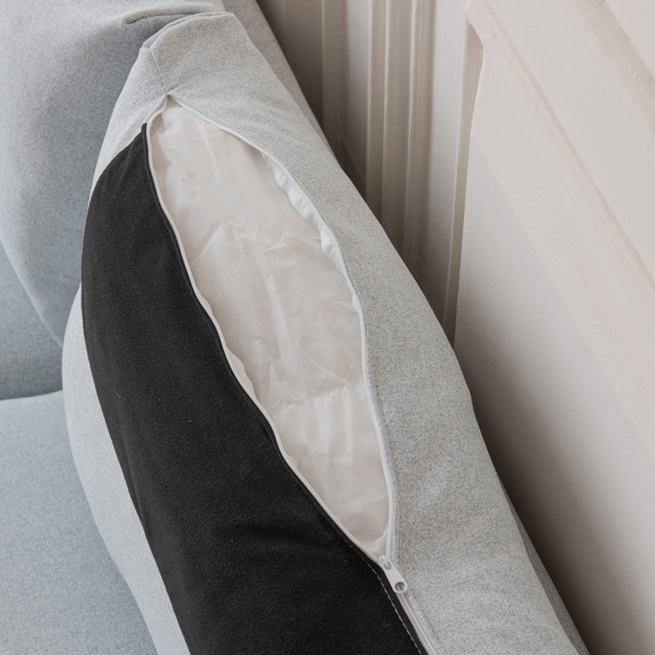 64 英寸 W 布艺软垫双人沙发，带金属腿/高弹性海绵沙发，适用于客厅、卧室、公寓-8