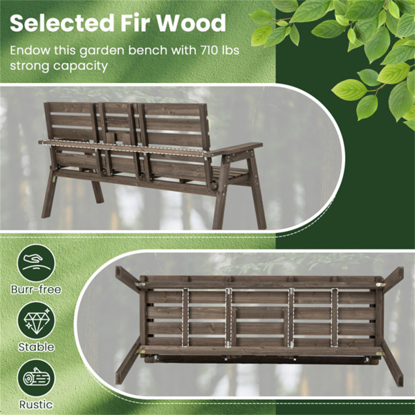 木制长凳与可折叠的中间桌子（amazon shipping-发货，WALMART禁止销售）-7
