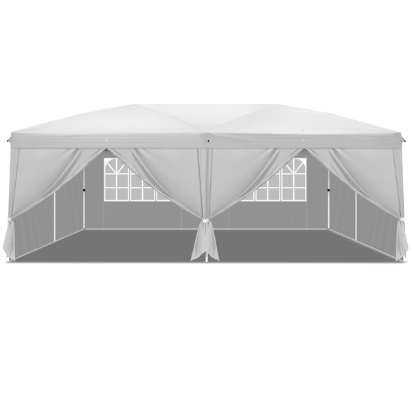 3 X 6M 白色 6片面（4个窗）家用折叠凉棚 停车棚 广告帐篷-25