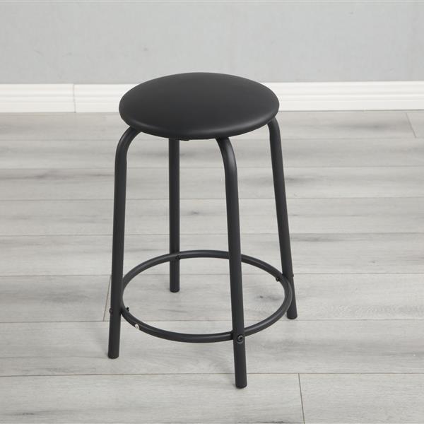 黑色可调节钢化玻璃绘图印刷桌带椅子-15
