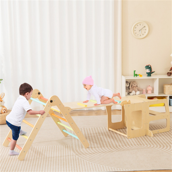 木制儿童攀爬玩具连接桌椅套装（amazon shipping-发货，WALMART禁止销售）-6