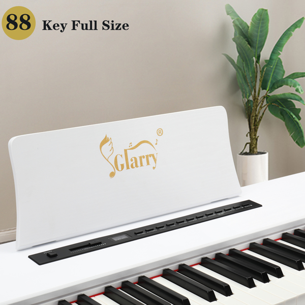 【AM不售卖】Glarry GDP-104/A-815 88键重锤键盘 无盖立式 白色 电钢琴 美国-8