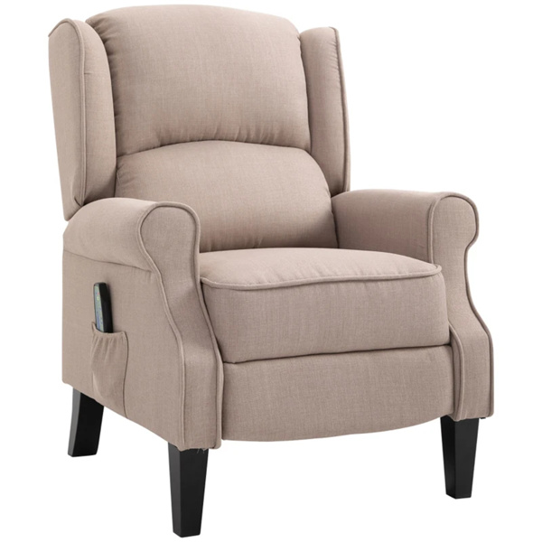 米色躺椅。带振动按摩，热，推背的翼背单人沙发（amazon shipping-发货，WALMART禁止销售）-1
