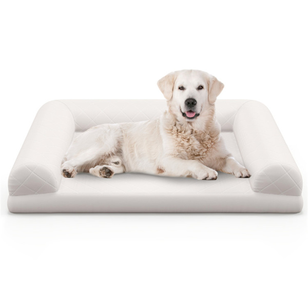 36" Orthopedic Dog Bed, Egg Foam Dog Crate Bed, 3-Sided Pillow and Removable Washable Cover, Beige (Amazon Shipping - Shipping, Walmart Prohibited) No Shipping on Weekends - 12