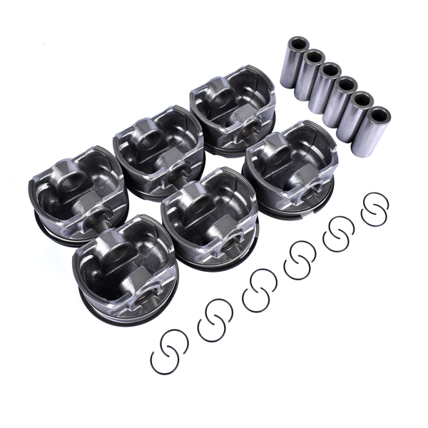 活塞套装 6pcs 84.00mm Pistons & Rings Set For BMW E46 E39 E60 E83 E85 M54B25 11257512526-2