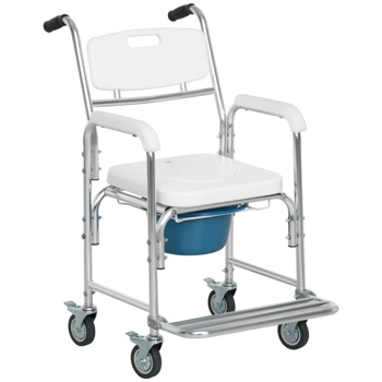 淋浴马桶轮椅，防水翻盖马桶椅，垫座