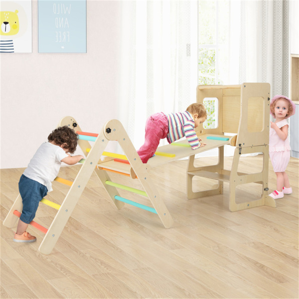 木制儿童攀爬玩具连接桌椅套装（amazon shipping-发货，WALMART禁止销售）-4