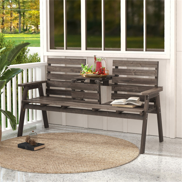 木制长凳与可折叠的中间桌子（amazon shipping-发货，WALMART禁止销售）-4