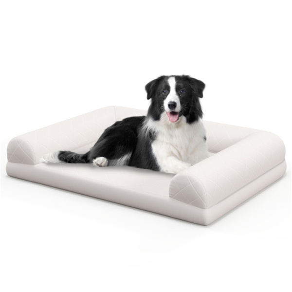 36" Orthopedic Dog Bed, Egg Foam Dog Crate Bed, 3-Sided Pillow and Removable Washable Cover, Beige (Amazon Shipping - Shipping, Walmart Prohibited) No Shipping on Weekends - 13