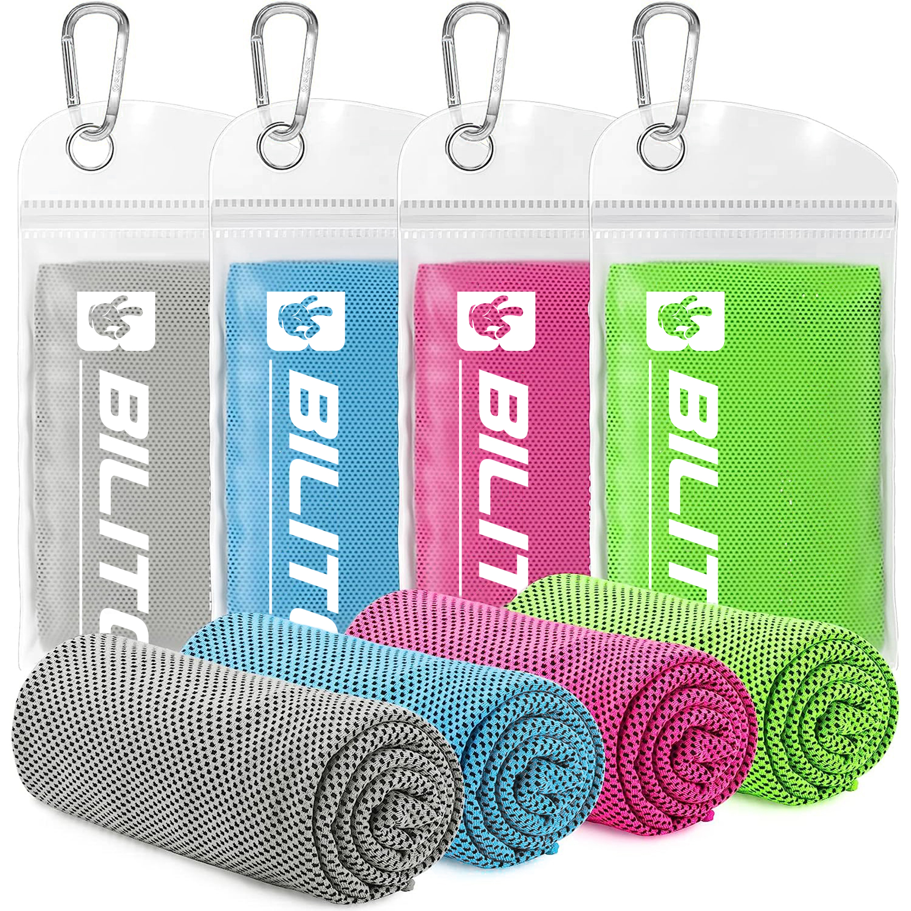 Cooling Ice Towel Neck Wrap Soft Quick Dry Sports Gym Yoga Fitness 4 Pack