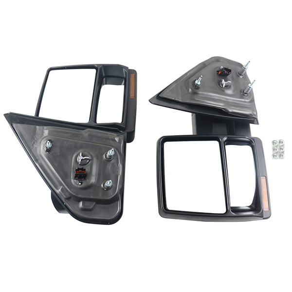 后视镜 Pair Towing Mirrors for Ford F150 07-14 Power Heated Turn Signal Puddle Light-5