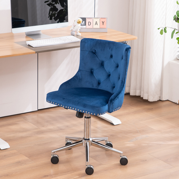  靠背拉点 绒布 蓝色 室内休闲椅 简约北欧风格 S101-8