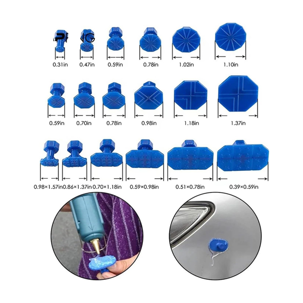 汽车免漆拉拔器标签凹痕拉拔器修复套件凹痕修复去除拉动工具手柄升降器适用于汽车车身面板凹痕绿色-10