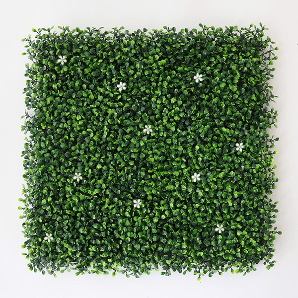 6件20“ x20”人造绿化草坪墙板，人造黄杨树篱板，花卉装饰-6