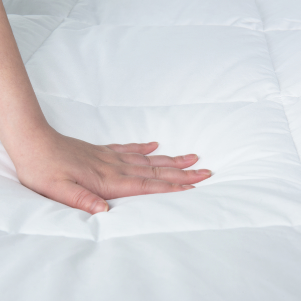 Feather Down Comforter with 100% Cotton Shell for Bedroom All Season-4