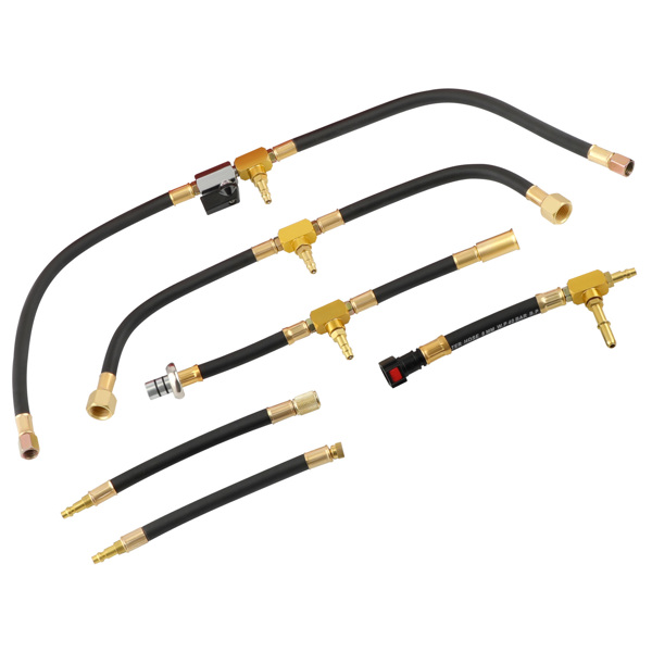 燃油喷射表压力测试仪Universal Fuel Injection Gauge Pressure Tester Hoses Fittings Pump Tool Kit-5