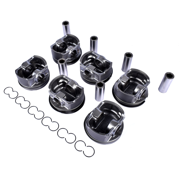 活塞套装 6pcs 84.00mm Pistons & Rings Set For BMW E46 E39 E60 E83 E85 M54B25 11257512526-5