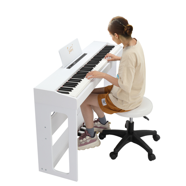 【AM不售卖】Glarry GDP-104/A-815 88键重锤键盘 无盖立式 白色 电钢琴 美国-12