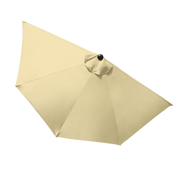 10 ft 半圆户外天井市场墙伞（带倾斜按钮），户外天井半伞倾斜系统金属框架遮阳伞-5