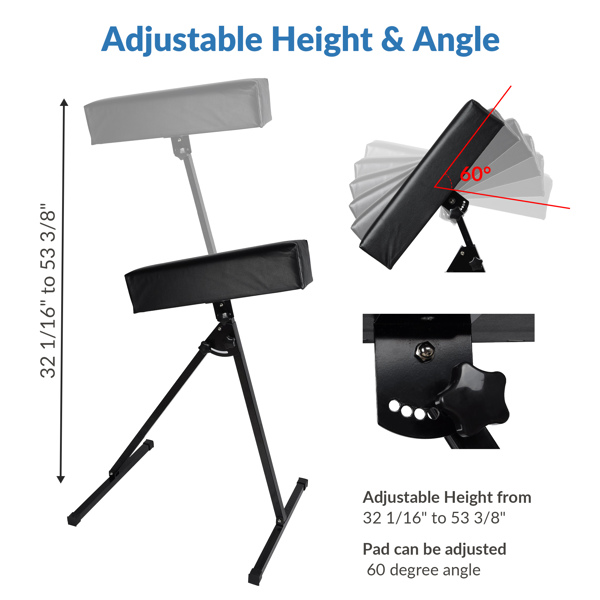 纹身扶手架三脚架黑色纹身扶手架可调节高度，适用于纹身用品（周末不发货）-2